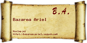 Bazarea Ariel névjegykártya